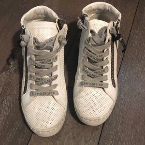 Dolce Vita white leather high tops